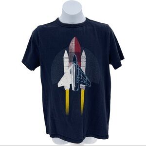Gap Kids Short Sleeve Rocket Graphic T-Shirt Sz XL